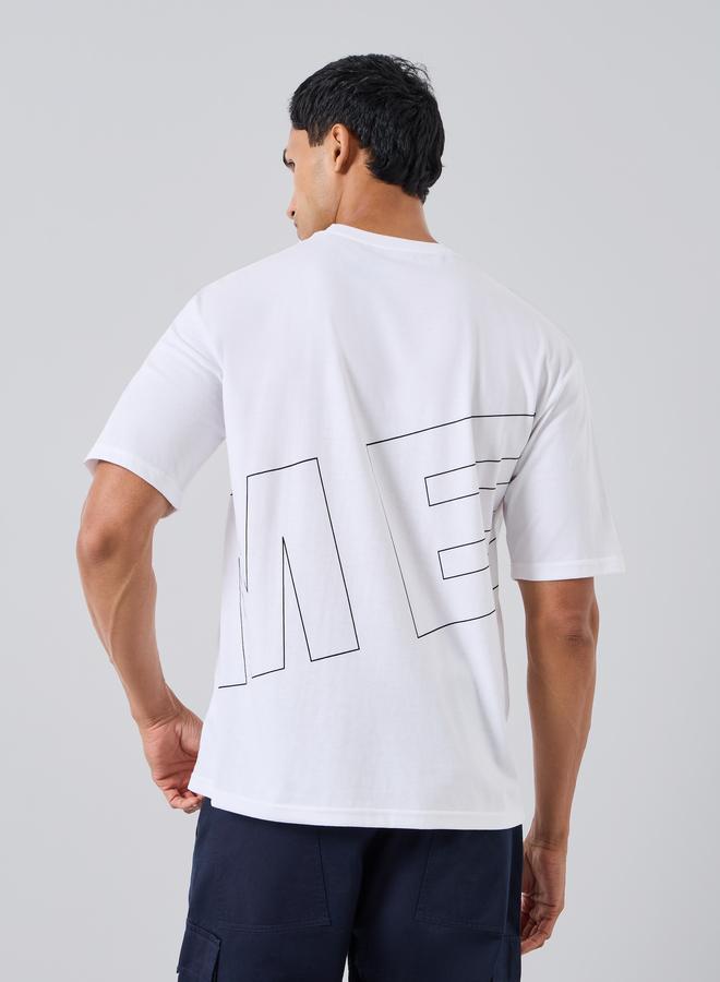 ستايلي تيشيرت بطبعة جرافيك وبقصة واسعة - Image 3